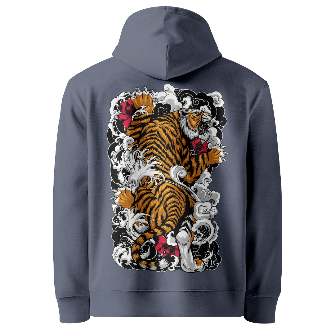 Tattoo-inspired graphic hoodie featuring original tattoo artwork. Premium heavyweight cotton for warmth and comfort.