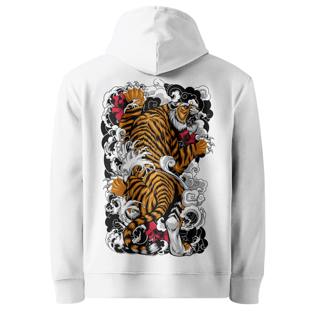 Tattoo-inspired graphic hoodie featuring original tattoo artwork. Premium heavyweight cotton for warmth and comfort.