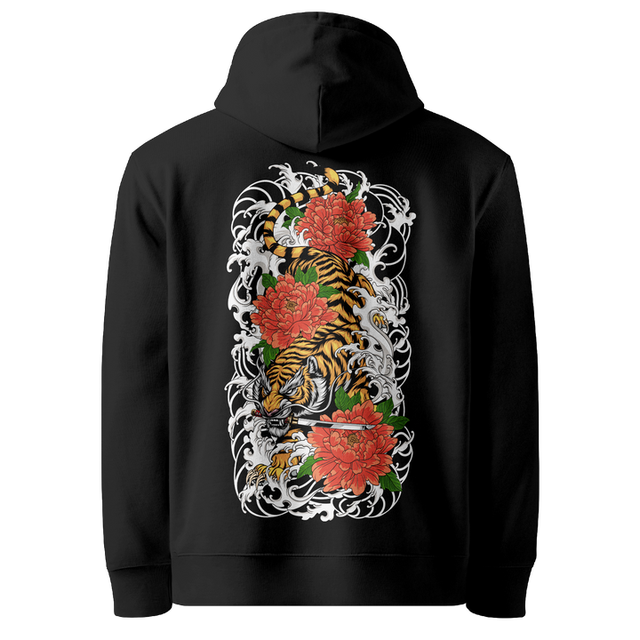 Tigers Descent Tattoo Hoodie - Black