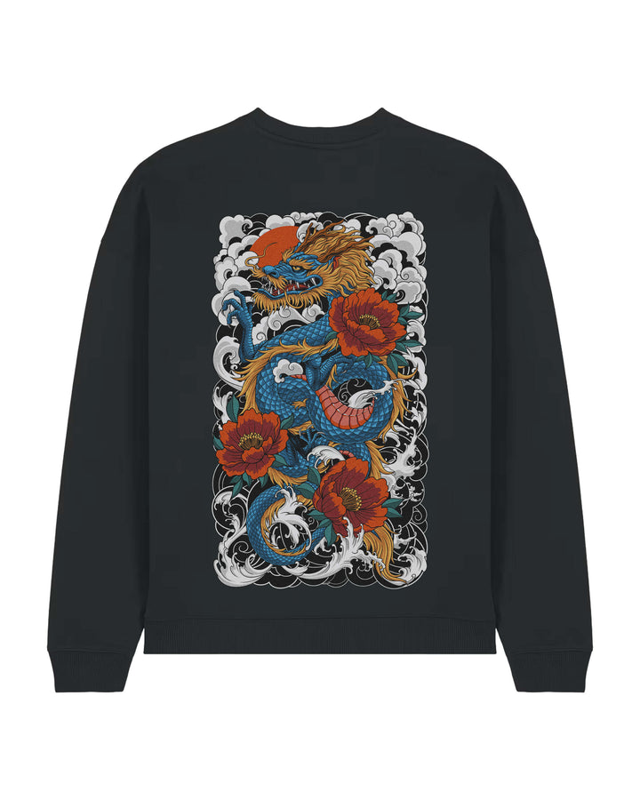 Traditional Dragon Oversized Crewneck Sweatshirt