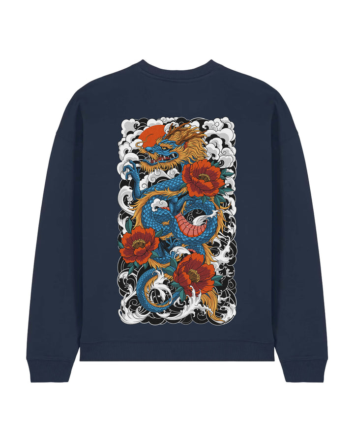 Traditional Dragon Oversized Crewneck Sweatshirt