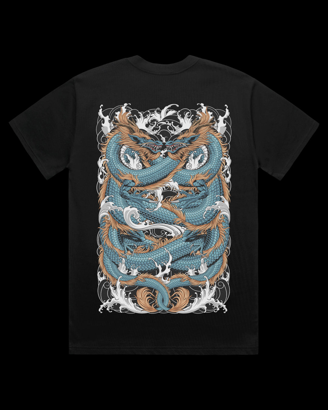 Boxy, Oversized 280gsm Heavyweight T-Shirt With Large Irezumi Inspired Back Print.