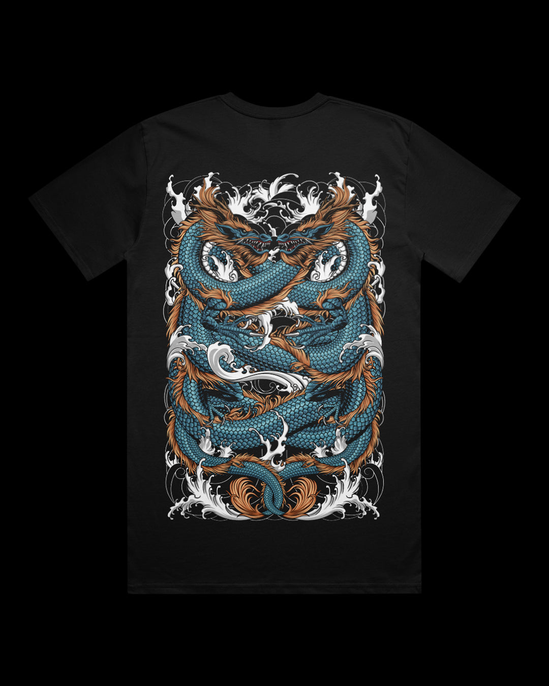 graphic T-shirt featuring double dragon print