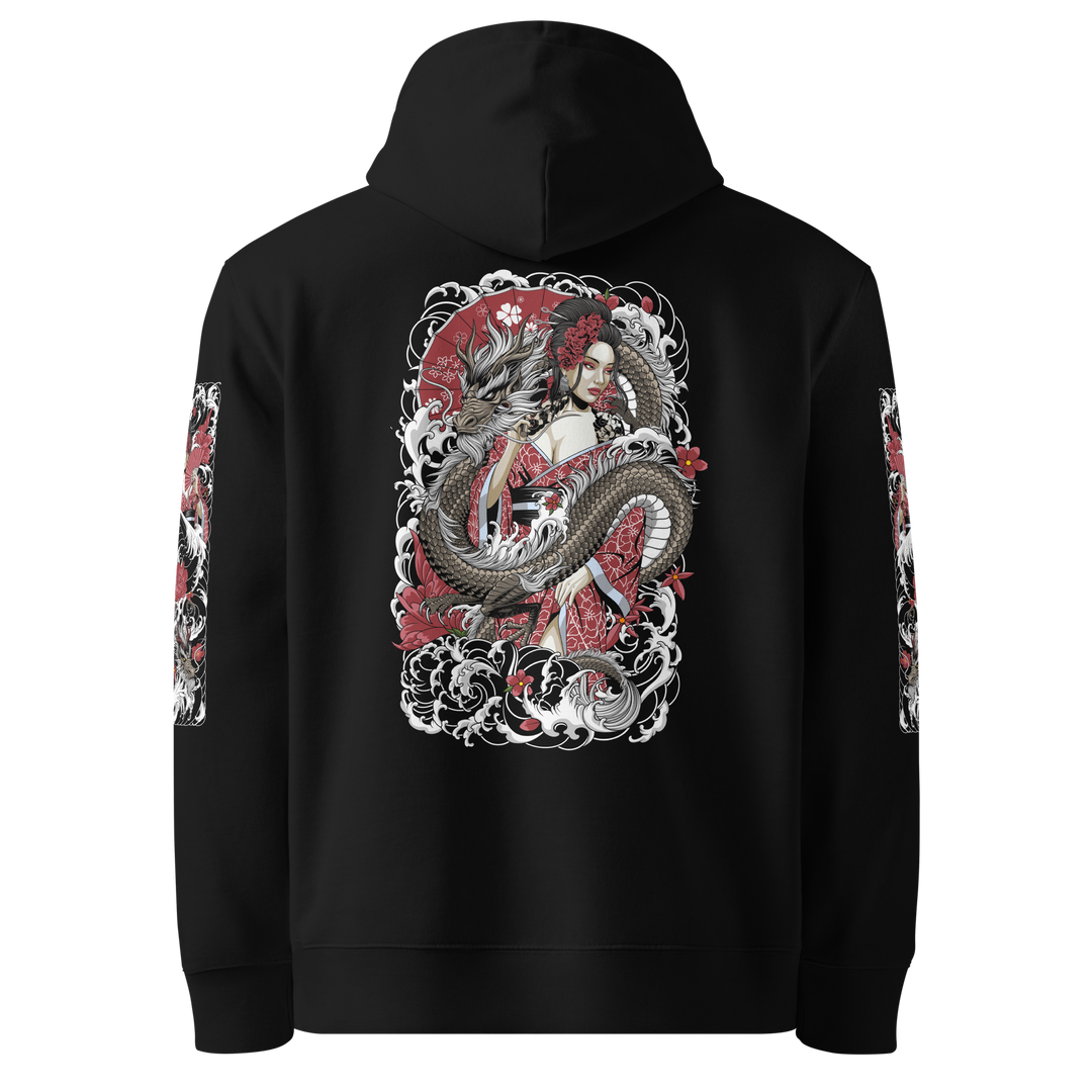 Serpentine Grace 360 Geisha Graphic Hoodie