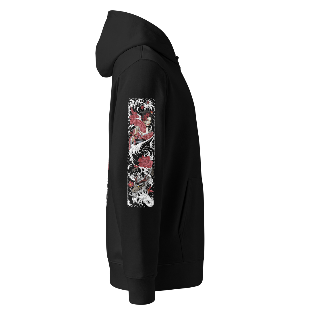 Serpentine Grace 360 Geisha Graphic Hoodie