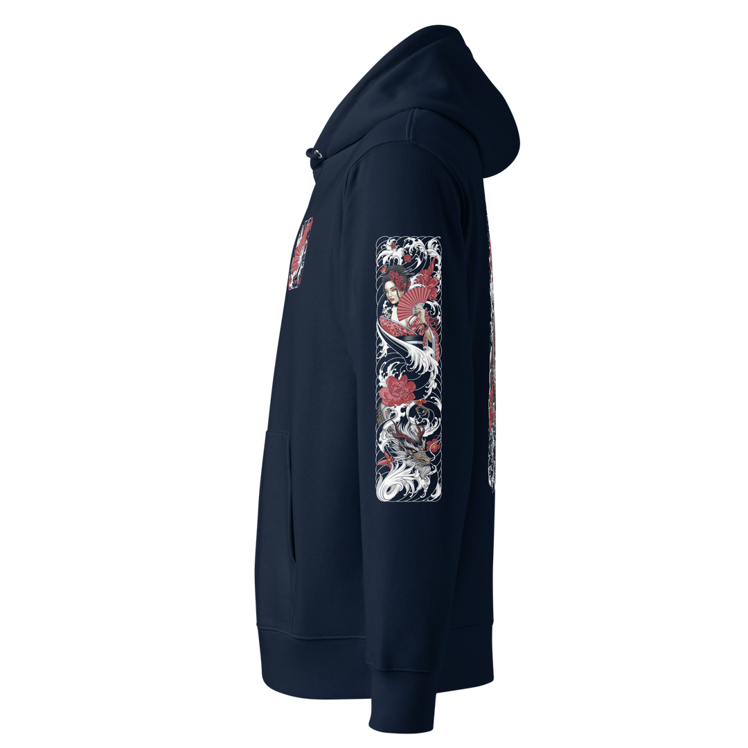 Serpentine Grace 360 Geisha Graphic Hoodie