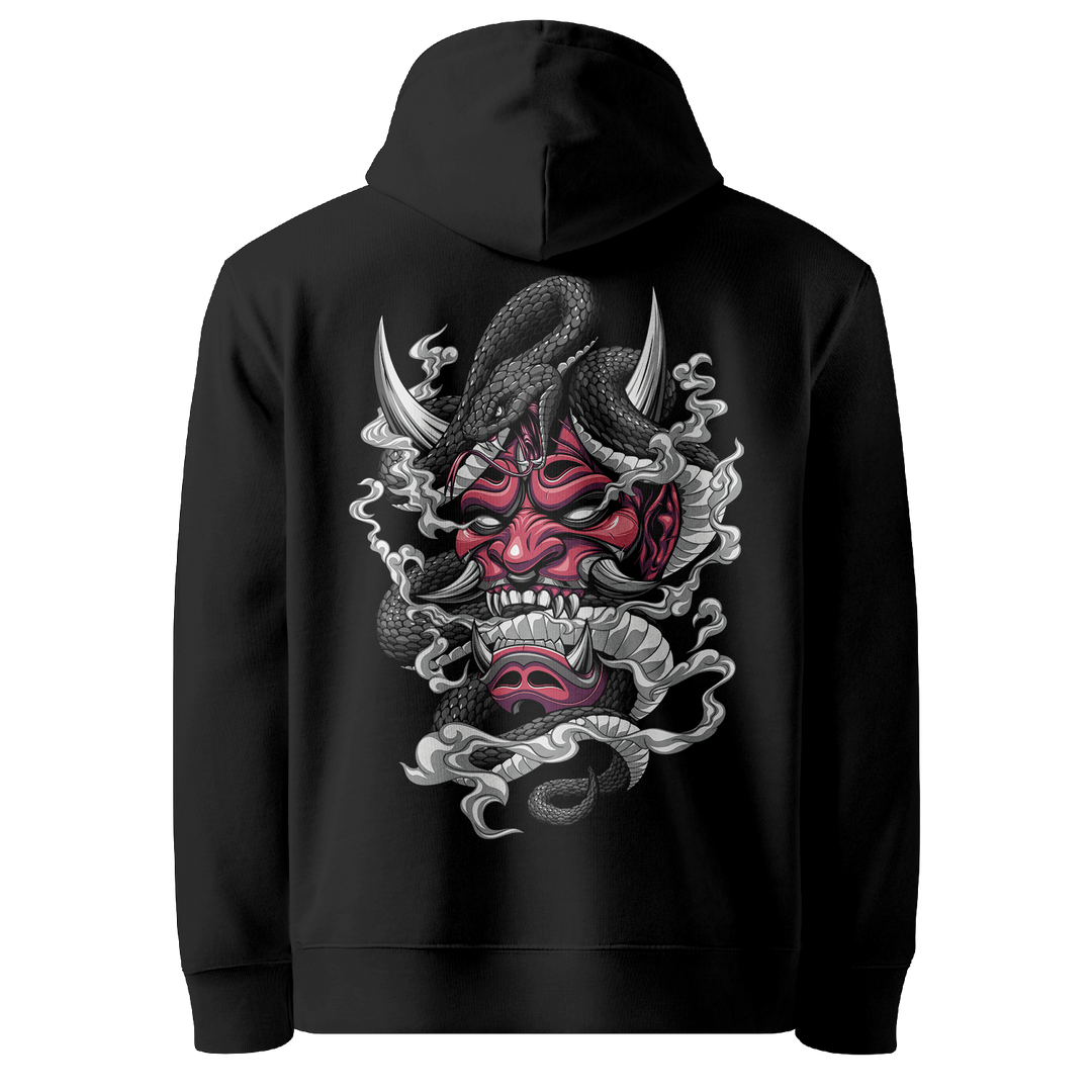 Venomous Visage Tattoo Hoodie - Black