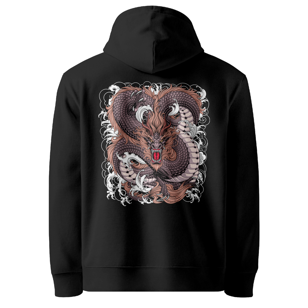 Weaving Dragon Tattoo Hoodie - Black