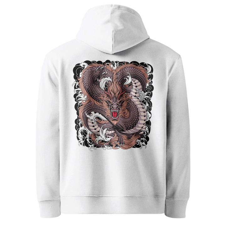 Weaving Dragon Tattoo Hoodie - White