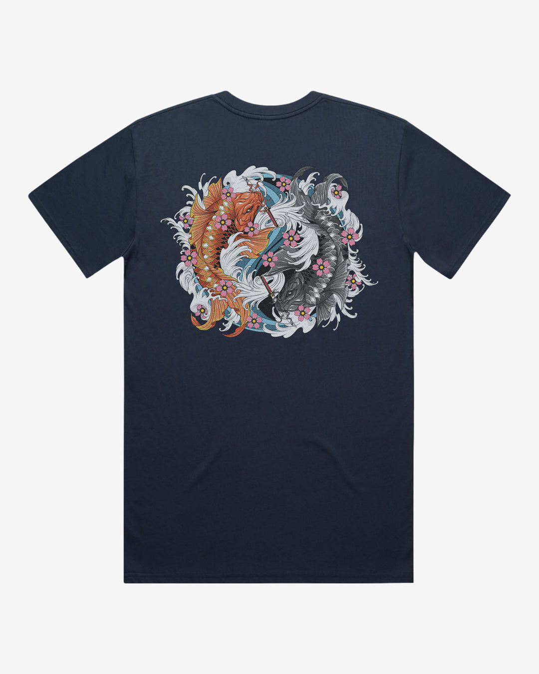 Heavyweight Japanese Graphic Tee — Yin Yang Koi Back Print